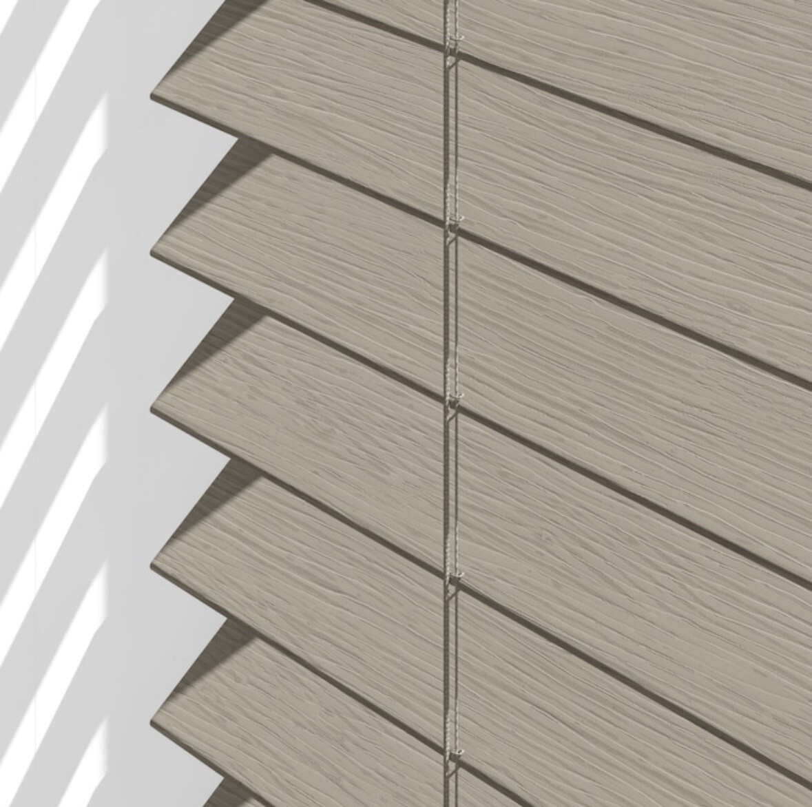 LEVOLOR Trim+Go 2-in Slat Width 35in x 64in Cordless Greige Faux Wood Darkening