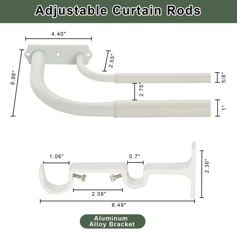 Hosmile Matte White Double – Wrap Around Room Darkening