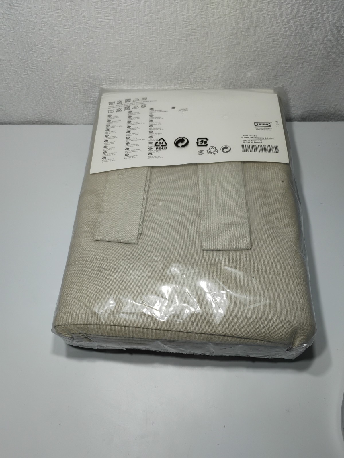 New Sealed Pair IKEA Beige LENDA Curtains 55×118″ Discontinued 300.901.17