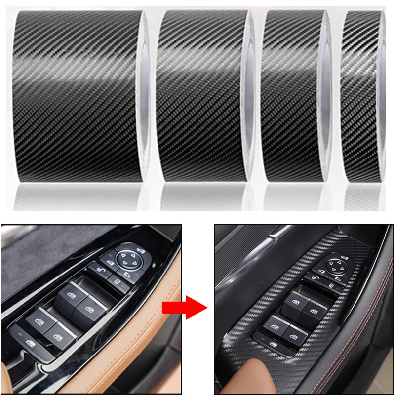 Anti Scratch Car Door Sill Protector Stickers Nano Carbon Fiber DIY Paste Strip