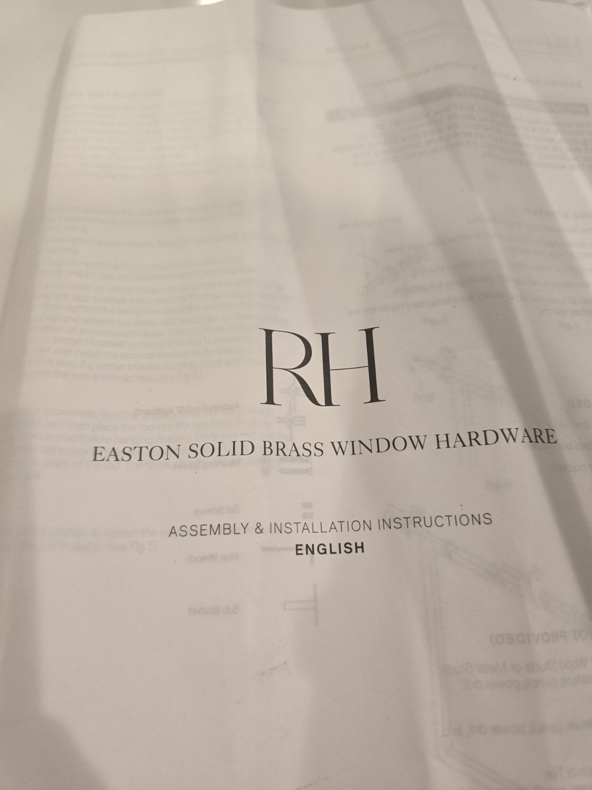 Restoration Hardware Easton Solid Brass Square Finial & Rod Set Black L 48- 88″