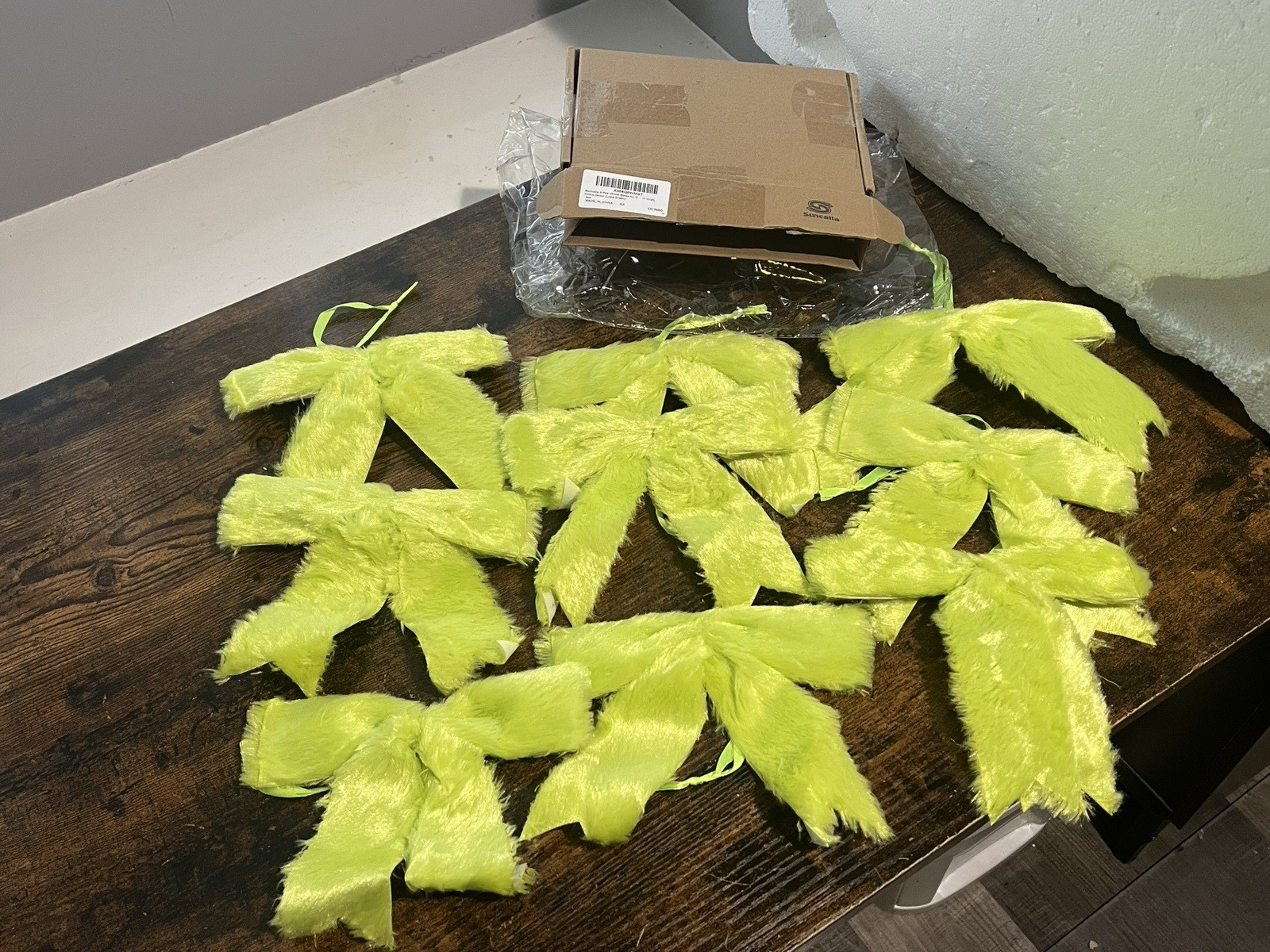9 Pcs Green Christmas Bows Christmas Tree Decoration Lime Green The Grinch 6×7