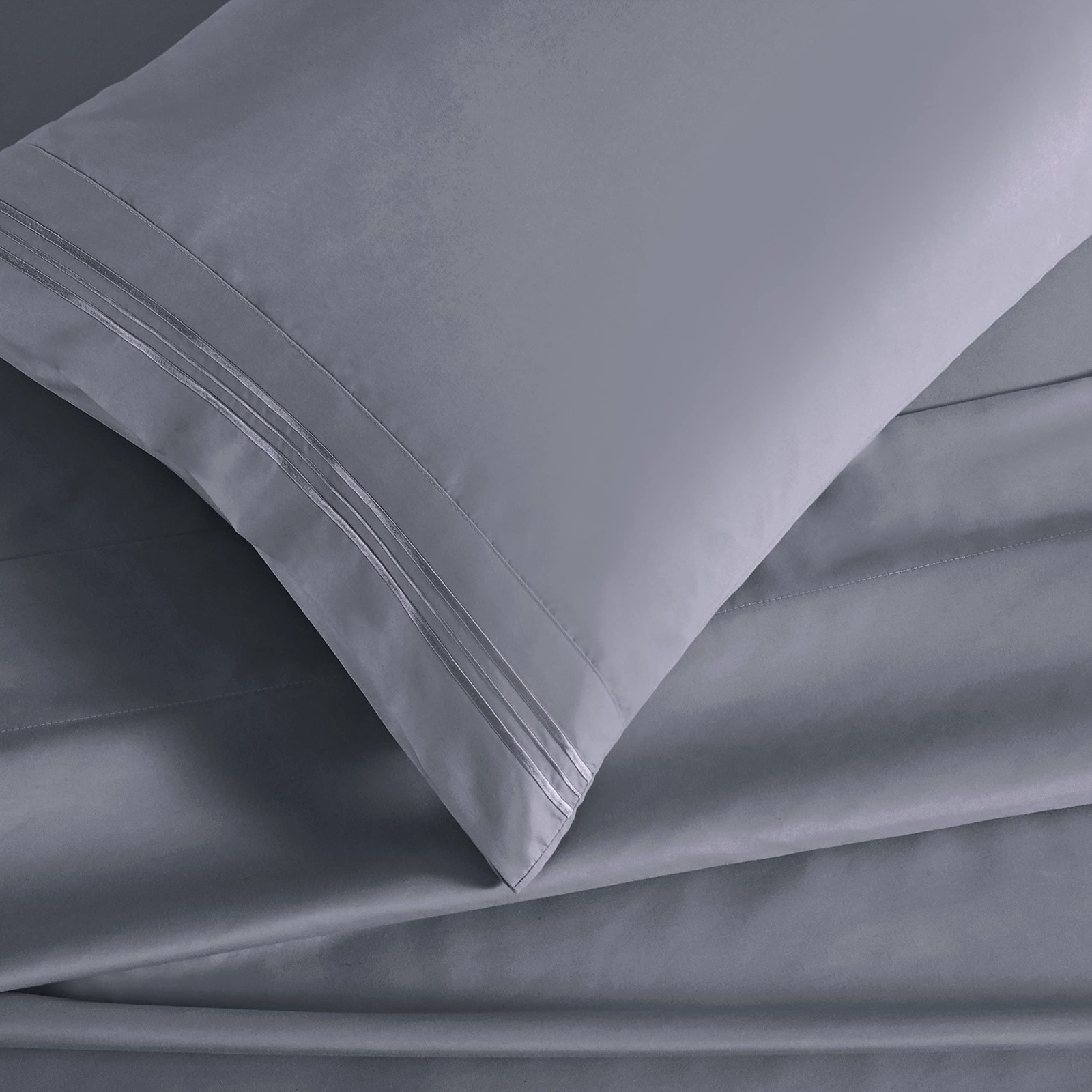 Manyshofu Extra Deep Pocket Full Size Sheets – 24 Inch EXTRA DEEP, Grey