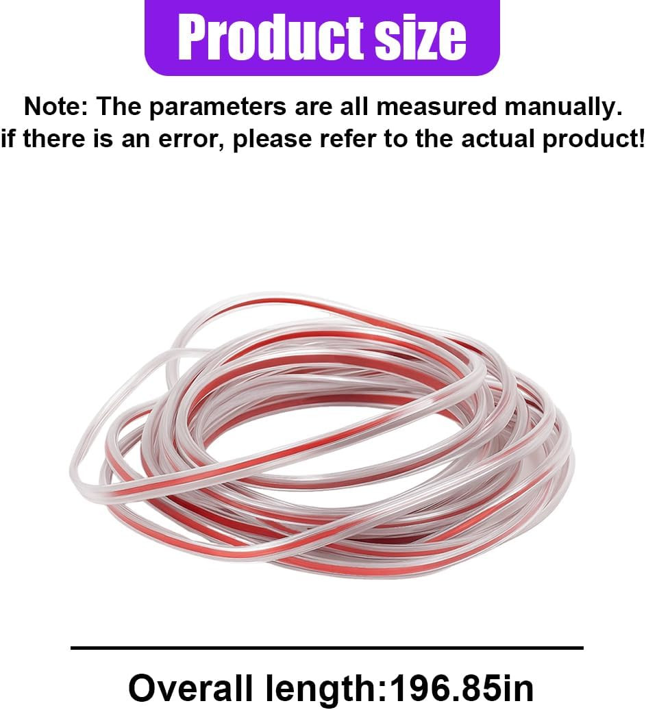 16Ft (5M) Car Door Edge Protector, Self-Adhesive Scratch Resistant U Shape Auto