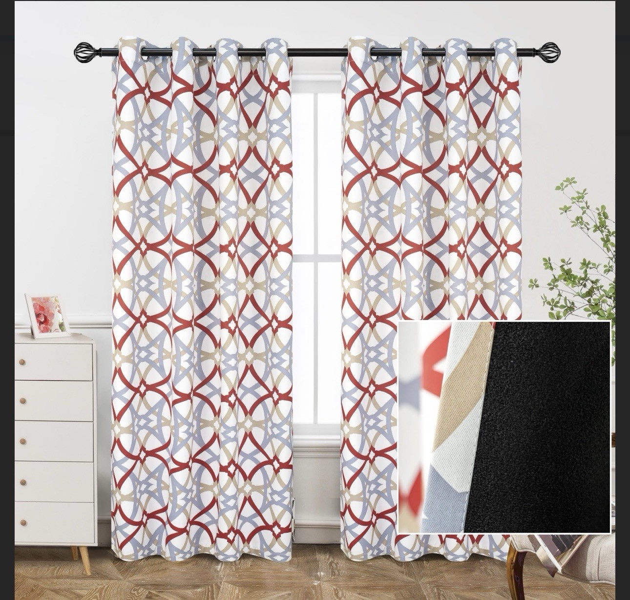 DriftAway Alexander 80% Blackout Curtains 2 Panels New Two Available If You Need