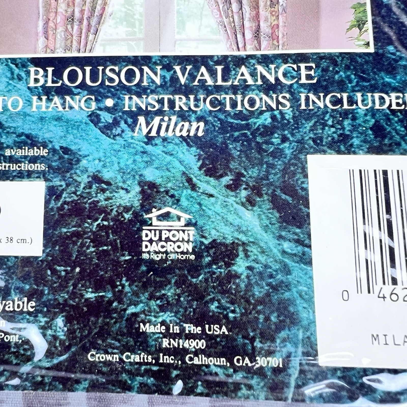 Crown Craft Milan Luxury Full Flat Sheet 81”x96” & 3 Blouson Valances 86”x15”