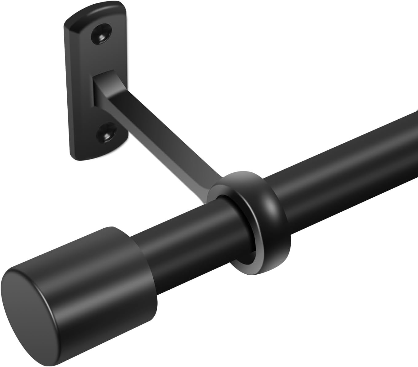 Curtain Rods for Windows 72 to 144 Inches, Adjustable 1 32″ 144″, Black