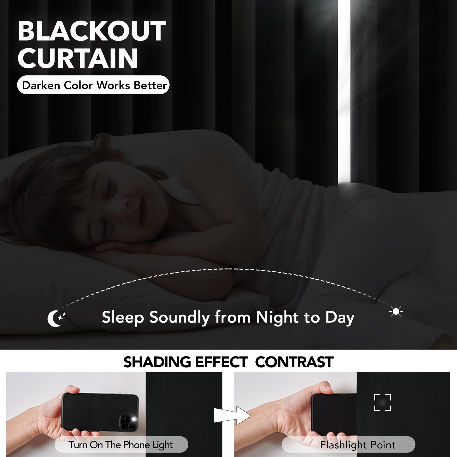 Blackout Curtain Panel – Solid Grommet Top, Thermal Insulated & Energy‑Saving…
