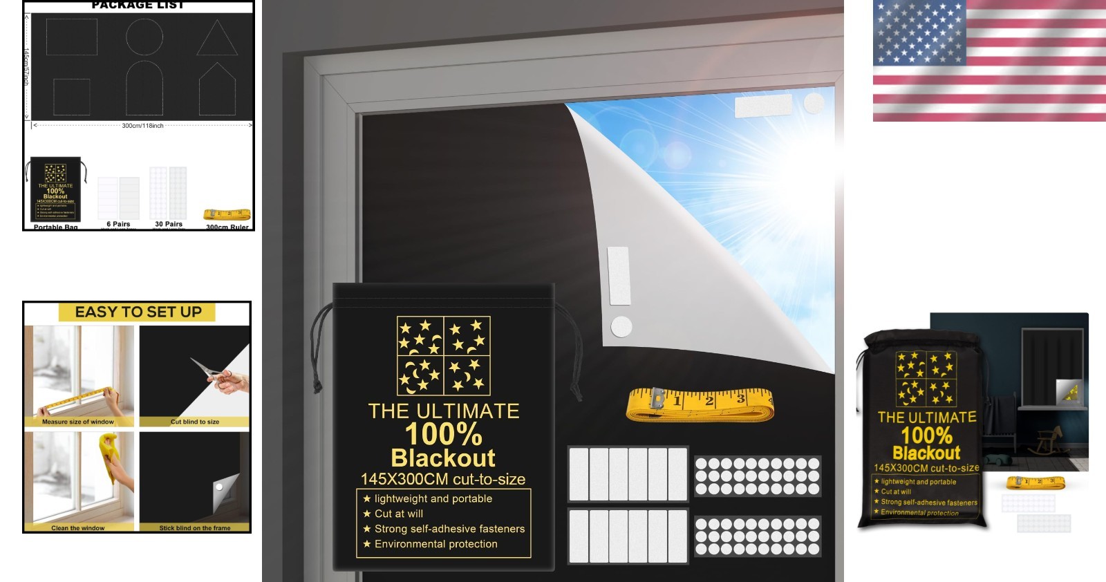 Portable Blackout Blinds – Quick Fit & Solid Measure