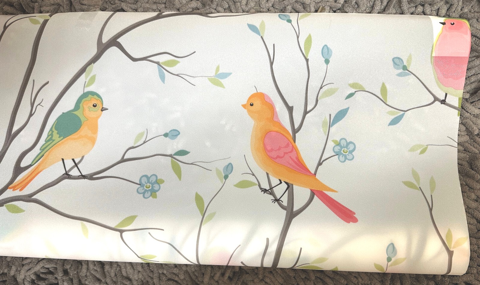 COAVAS FROSTED PRIVACY WINDOW FILM NATURE BIRDS WHITE GLASS STICKER 29.5″ x 78″