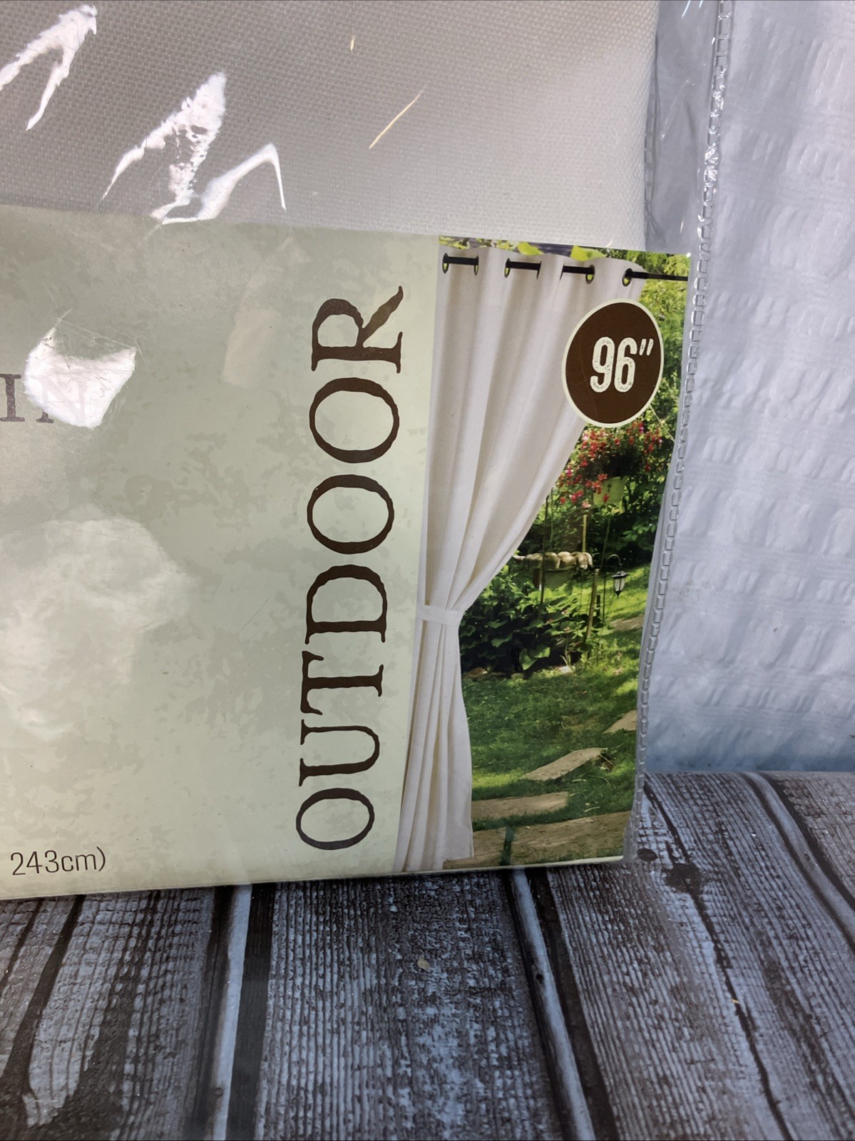 Spun Polyester Outdoor Curtains White Ivory Grommet Top Patio Set Of 2 New