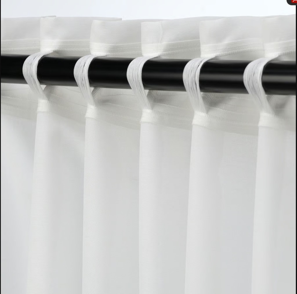 IKEA HILJA White Sheer Curtains 57×98 inches