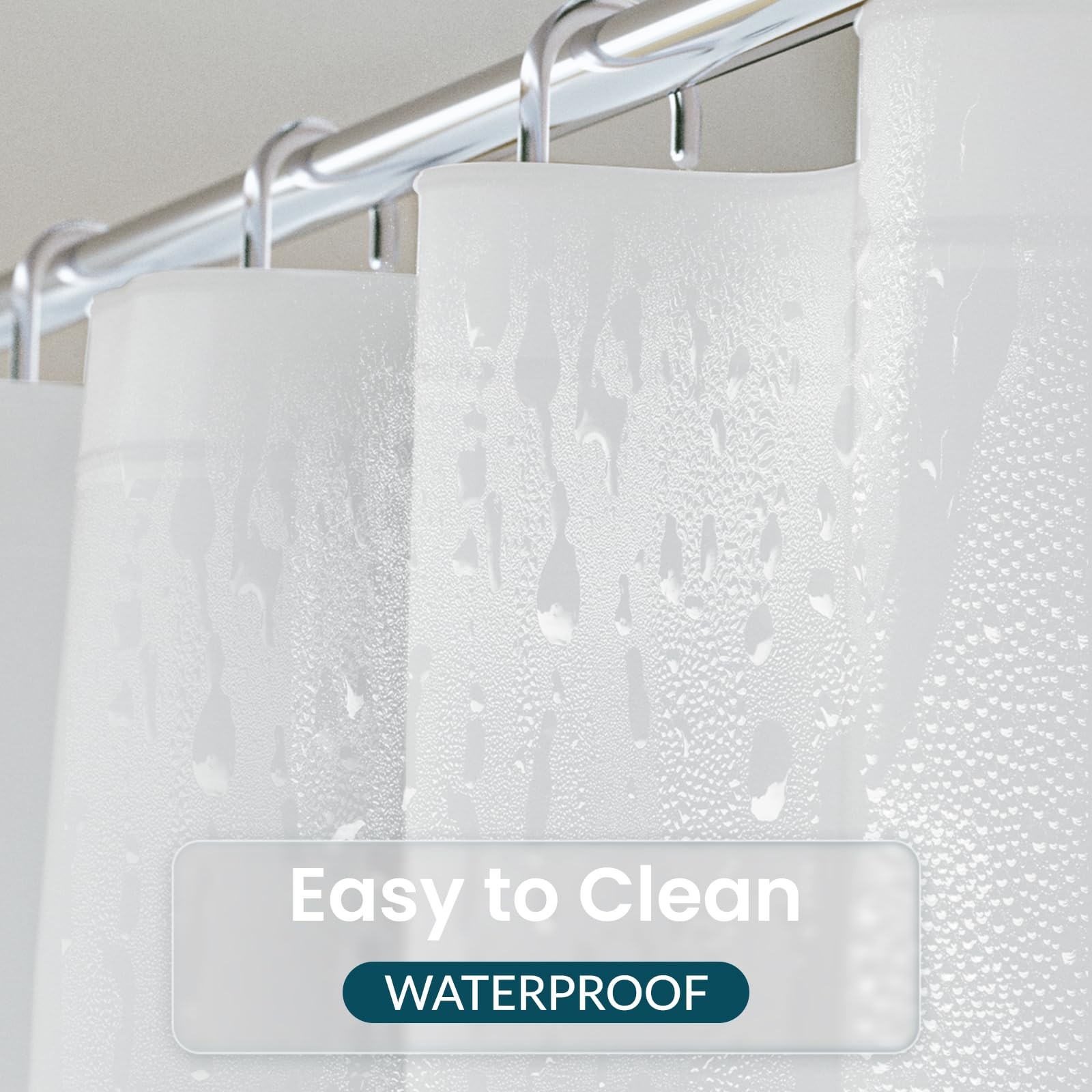 Titanker White Shower Curtain Liner 72 x 72 72″W x 72″L (Pack of 1),