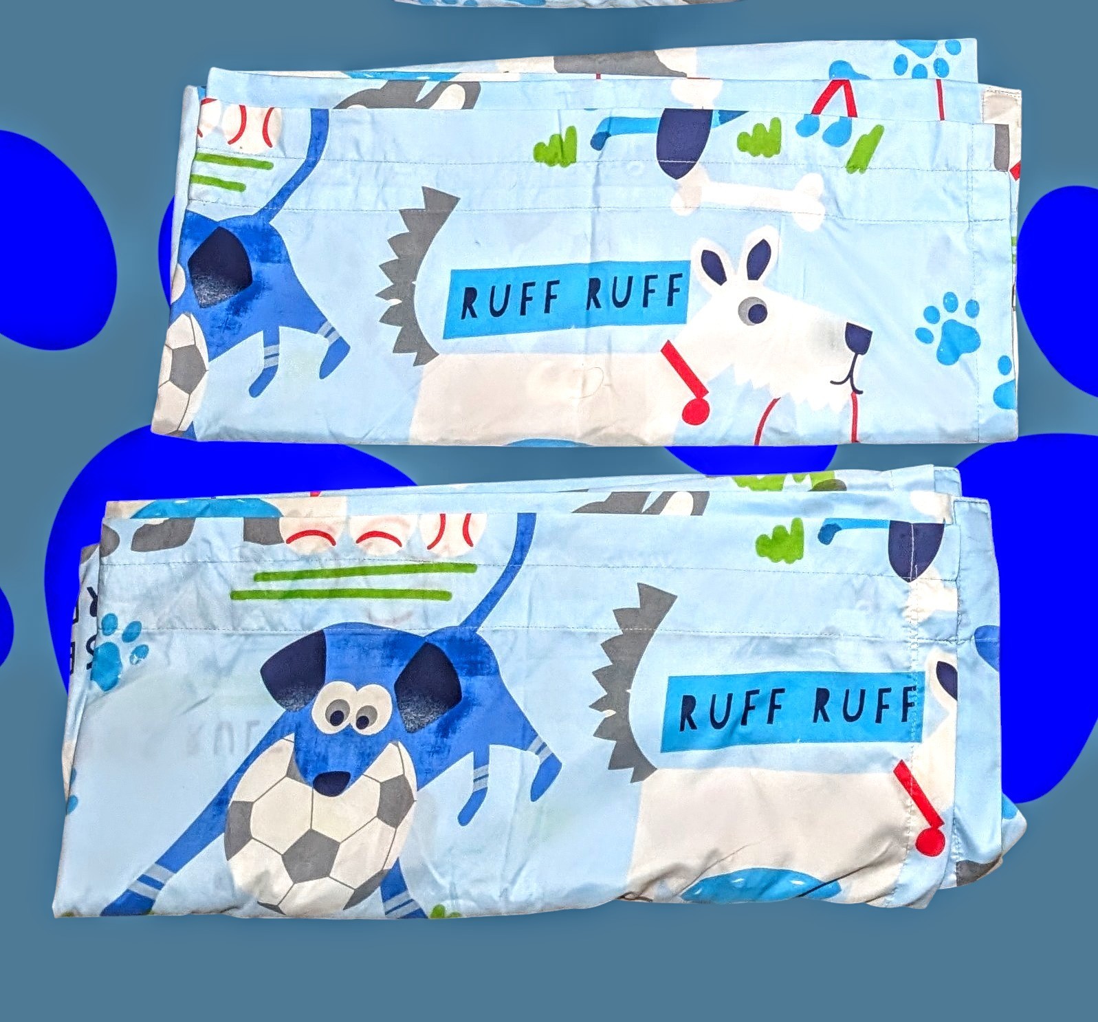 Crayola BLUES CLUES Window Curtains 2 Panels 84×50″ Each Panel Blue Dog Cartoon