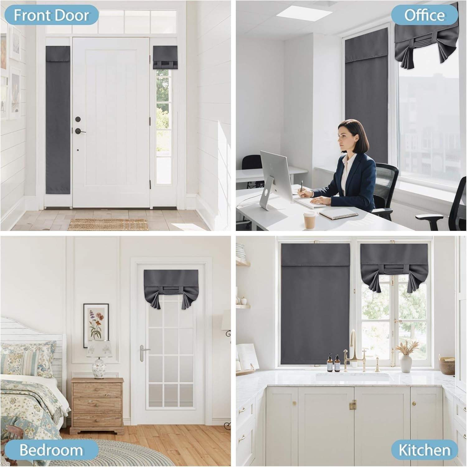 Blackout Door Curtain – Insulated Tricia Door Window Curtains for Patio French