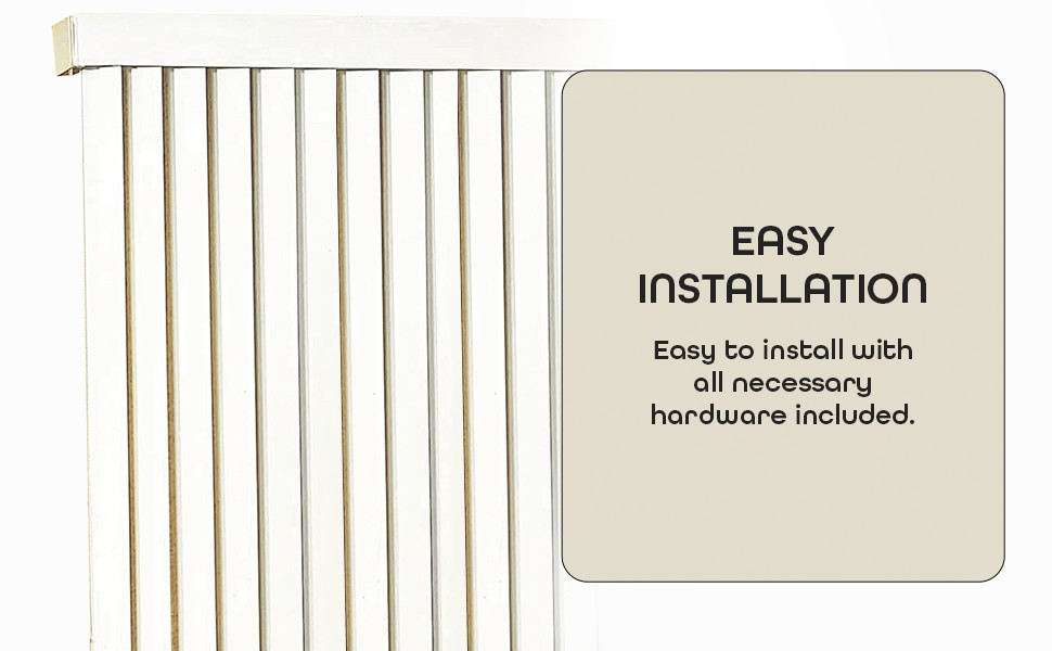 Vertical Hard Window Patio Blinds – White, 84″ L x 78″ W Plain & 3-1/2-Inch Vane