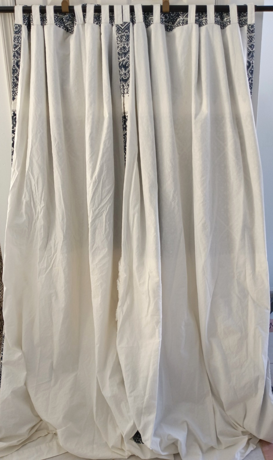 INK+IVY 100% Cotton 2 Panels Curtain Chenille 48”x 80” Geometric Boho Farmhouse