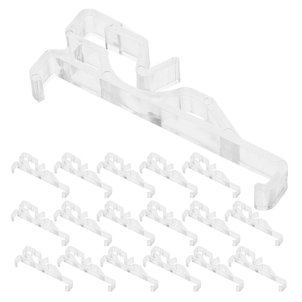 36Pcs Transparent Plastic Valance Clips for Blinds Seamless Hidden Support