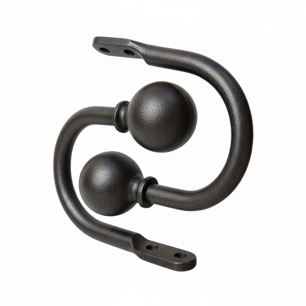 Pottery Barn Curtain Holdback Set Of Two – Cast Iron Ball Black – New with box