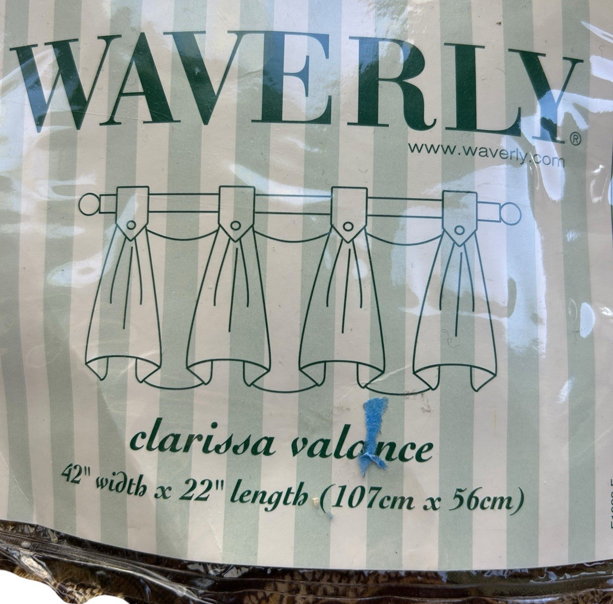 Waverly Valance Clarissa Paddock Shawl Spa Tab Top 42 x 22 New Brown Multi