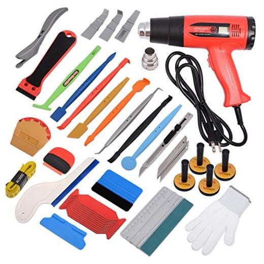 Vinyl Wrap Tool Car Wrap kit for Window Tint Film Installation, Include Heat
