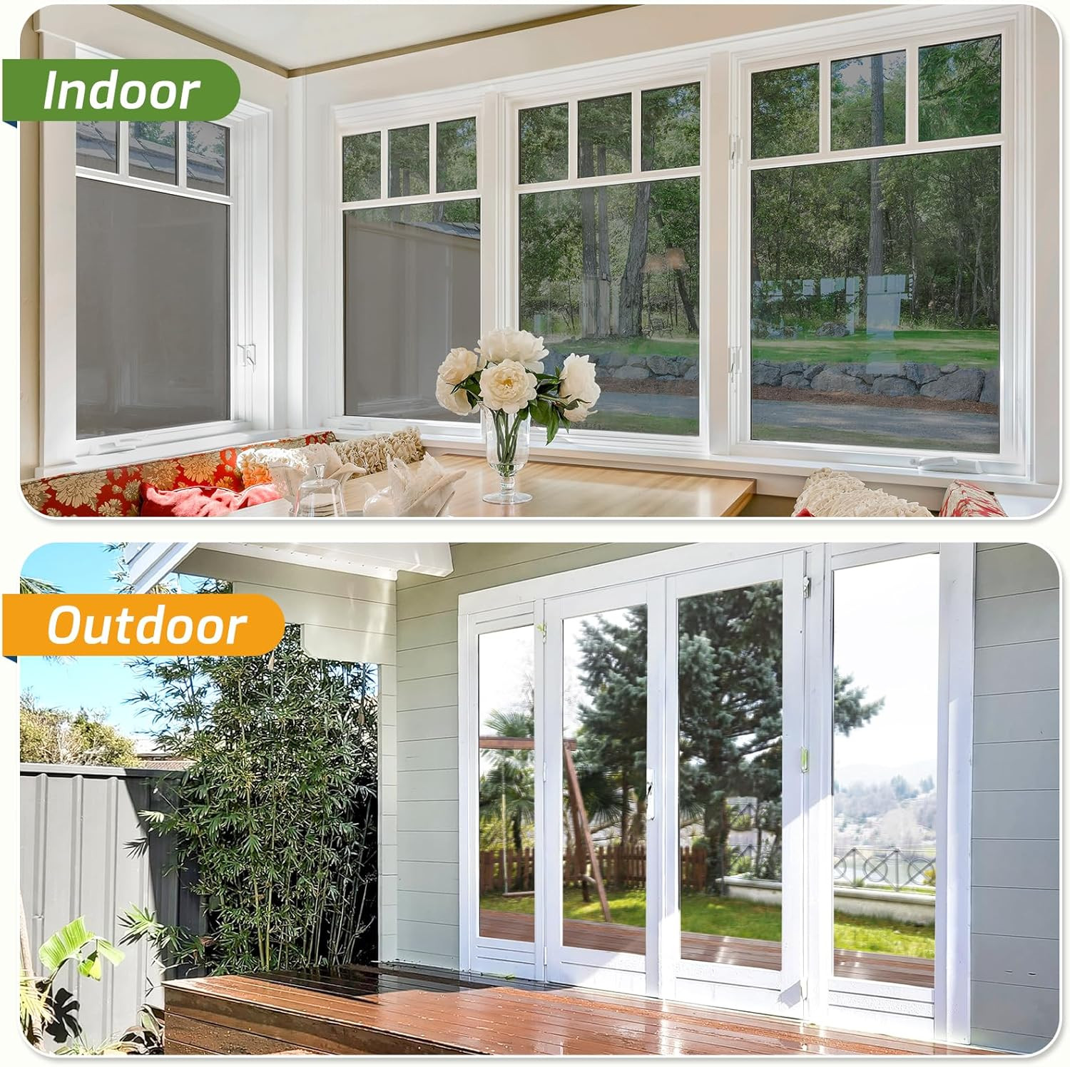 17.5″ x 78.7″ One Way Window Privacy Film, Window Tint for Home,Sun Blocking UV
