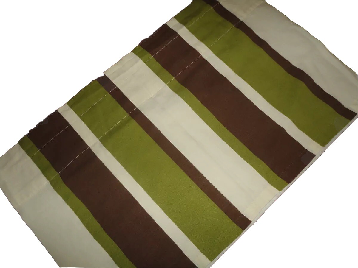ROSE TREE BELCLAIRE LARGE GREEN BROWN & IVORY (1) LINED TAILORED VALANCE 78 X 18