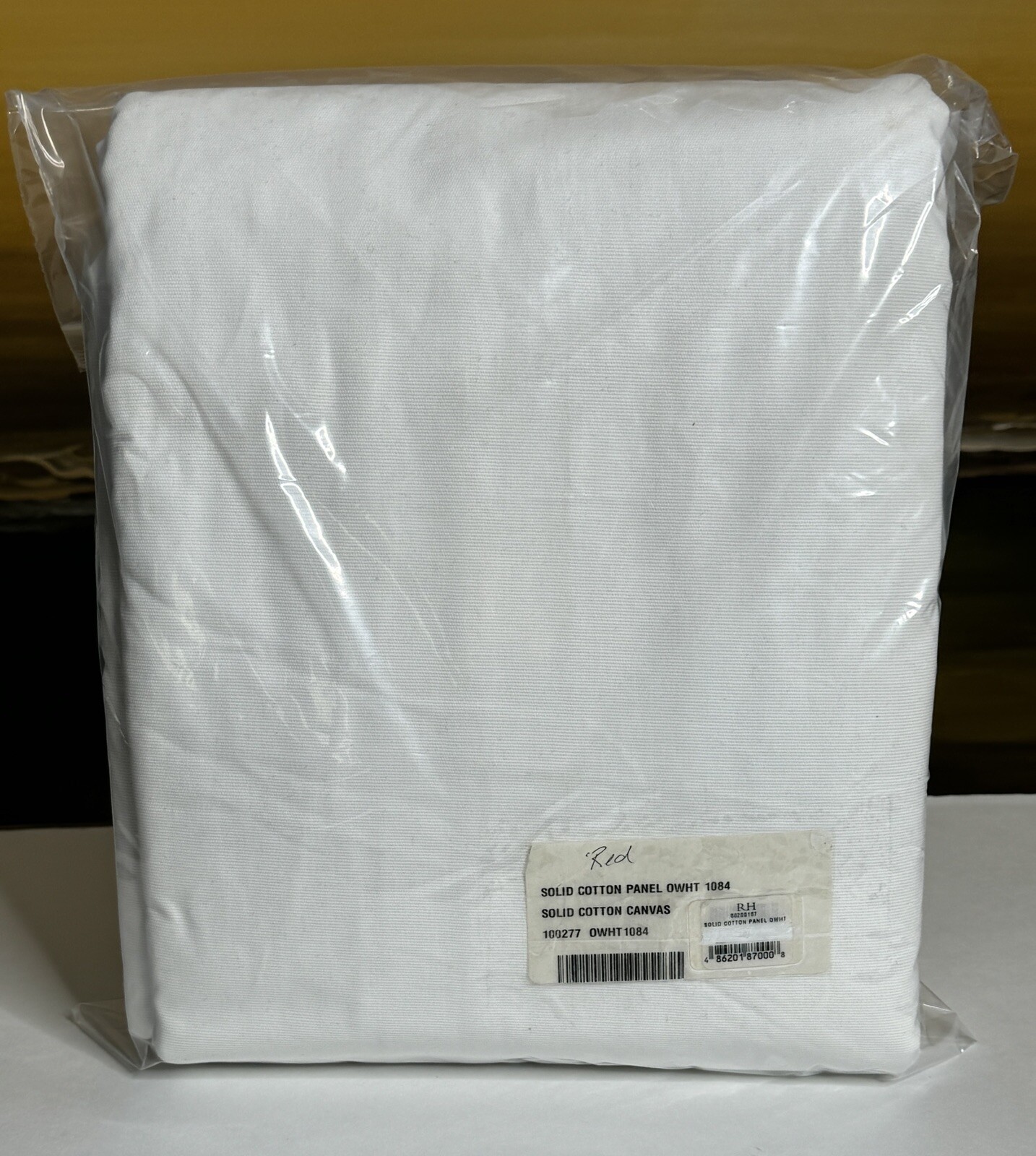 Restoration Hardware Cotton Canvas Drapery RP 100″W x 84″L Optic White $210