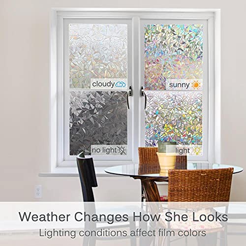 Window Privacy Film with Installation Tools, Static 17.5″ x 78.7″ Multicolor