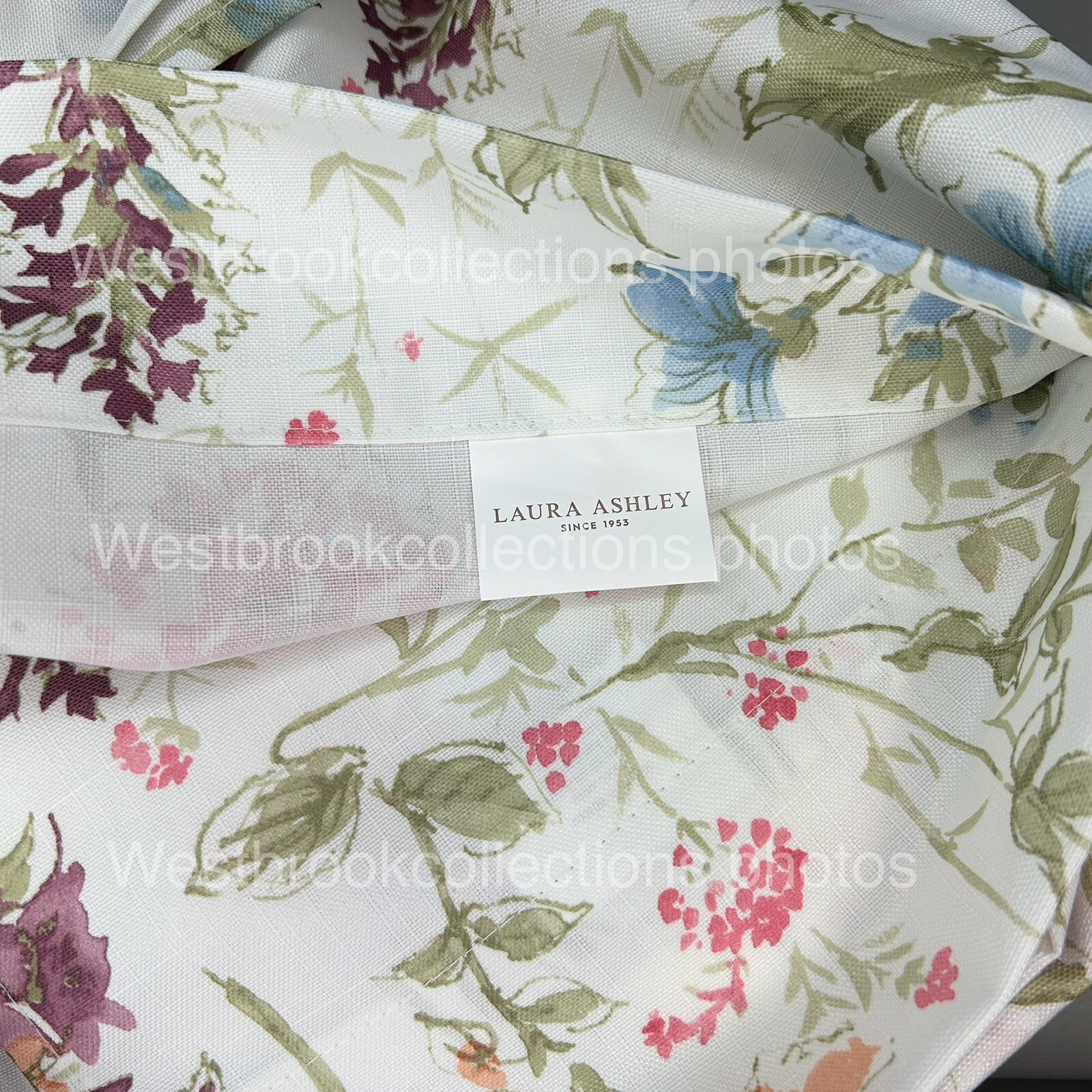 Laura Ashley WILD MEADOW SIENNA Window Curtain Set 2 Panels Floral Garden 38×96