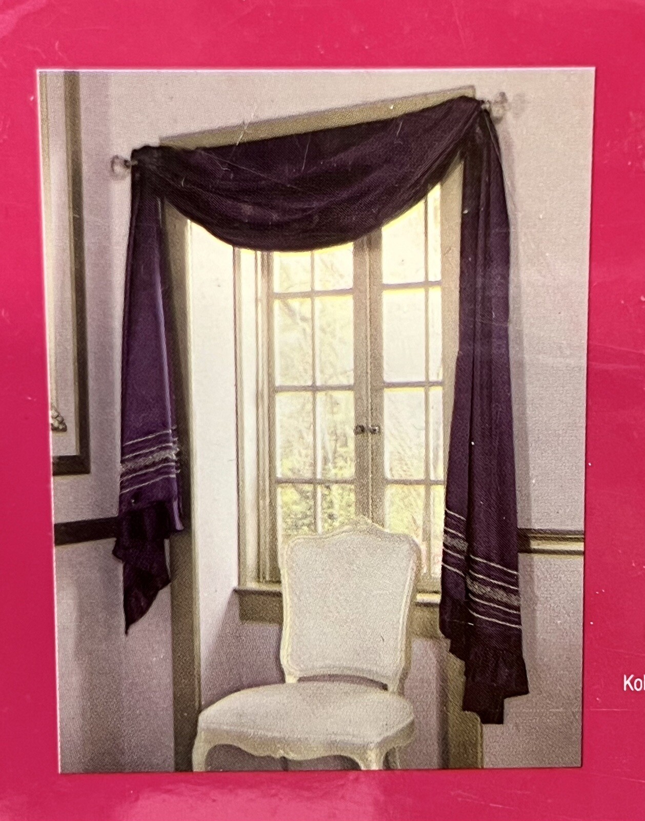Candie’s Avril Purple One Window Scarf – 40”x168” – New – 100% Polyester -Kohl’s