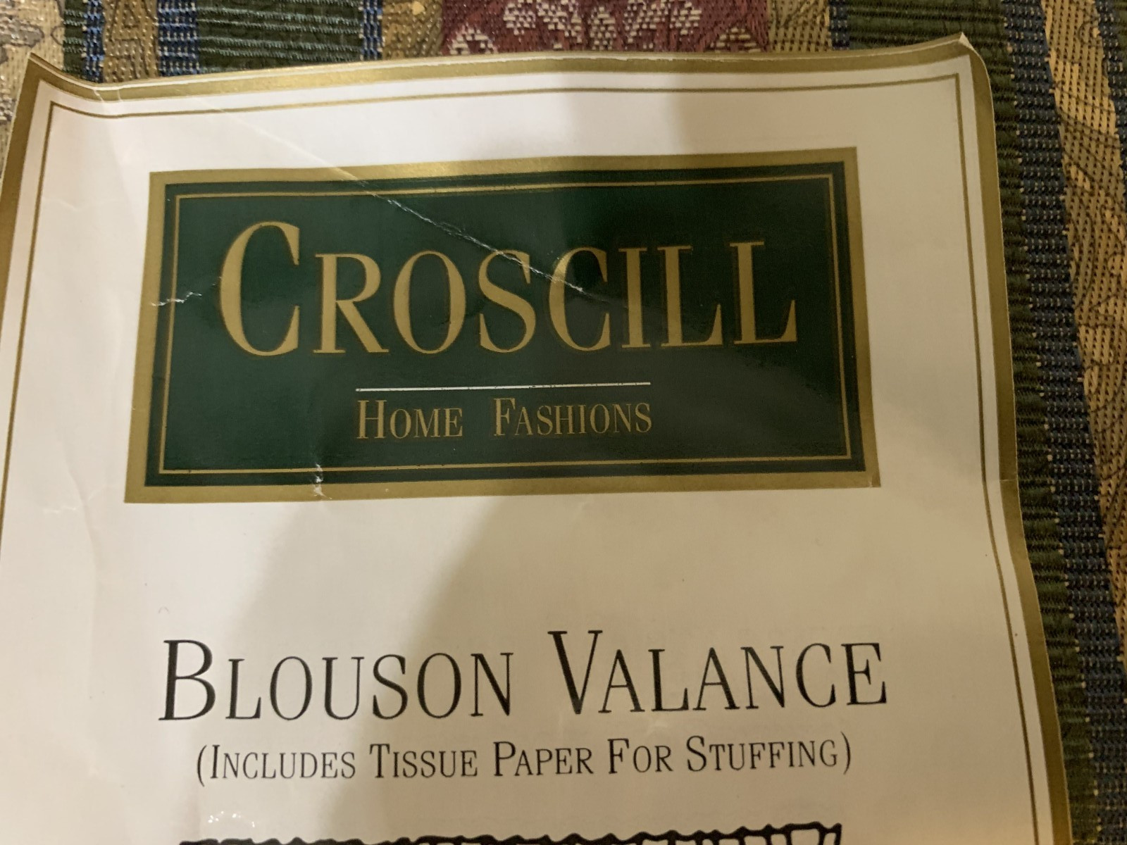 Croscill Dover Manor Townhouse Blouson Valance 84″ x 17.5″ Cotton Blend USA