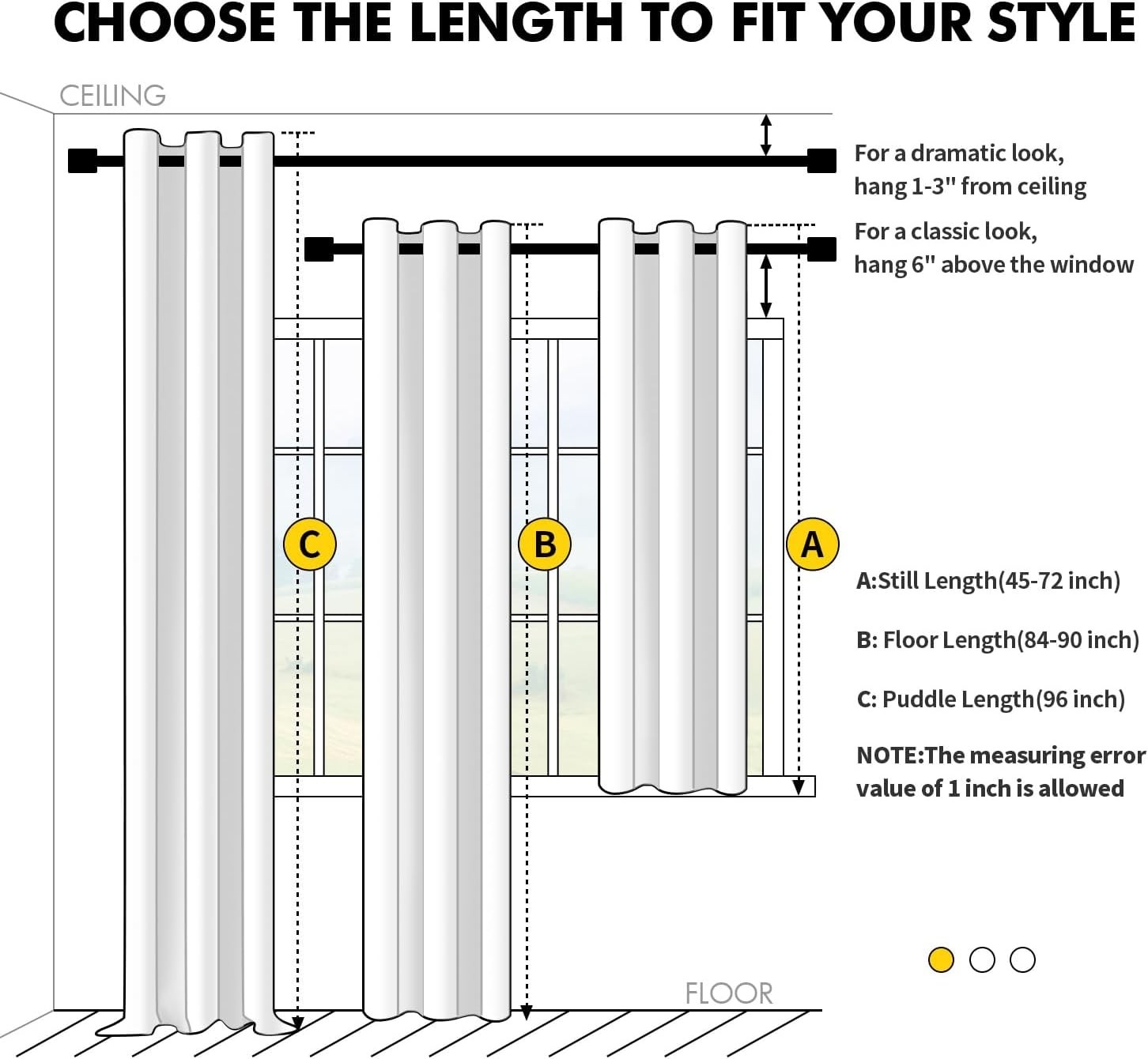 Blackout Curtains for Bedroom Living Room 2 Panels, Thermal Insulated Room Da…