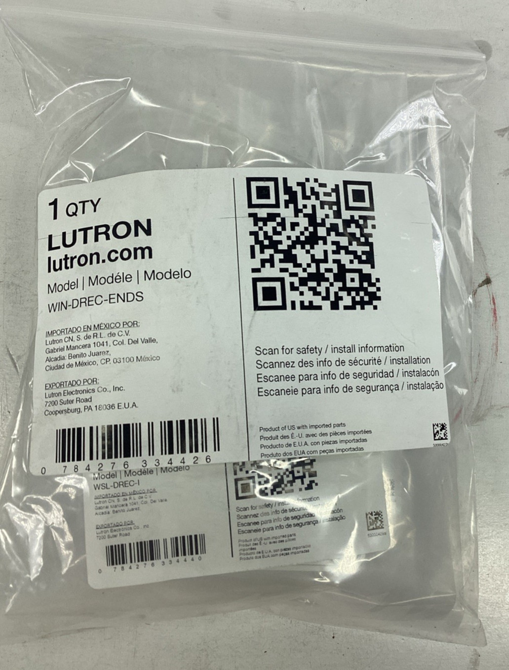 8x Lutron Win-Drec-Ends Drapery Recessed System End Caps 2 Piece/Pack