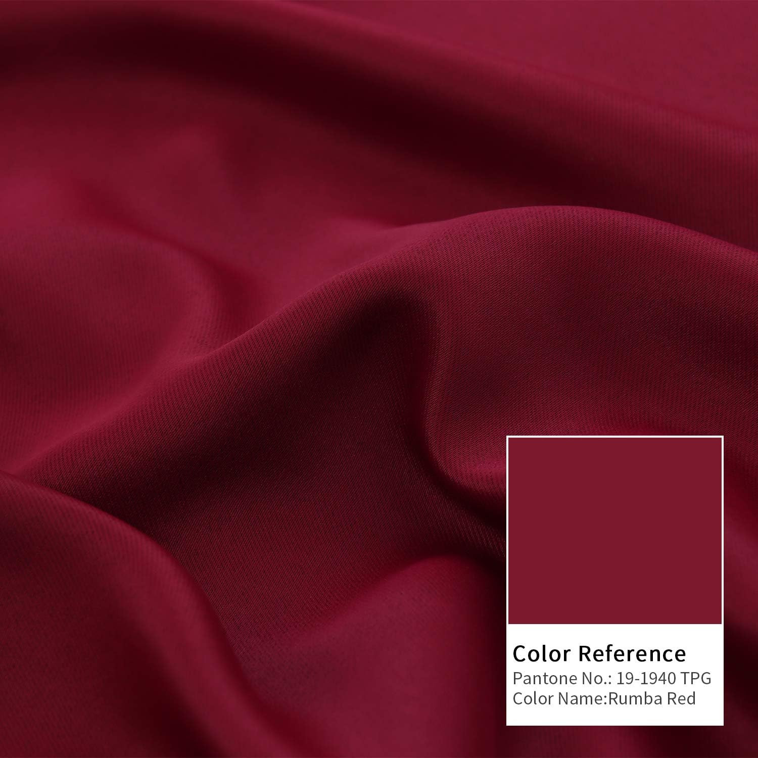 Christmas Red Blackout Curtains 63 Inch Length – Rod Pocket and Back Tab Thermal