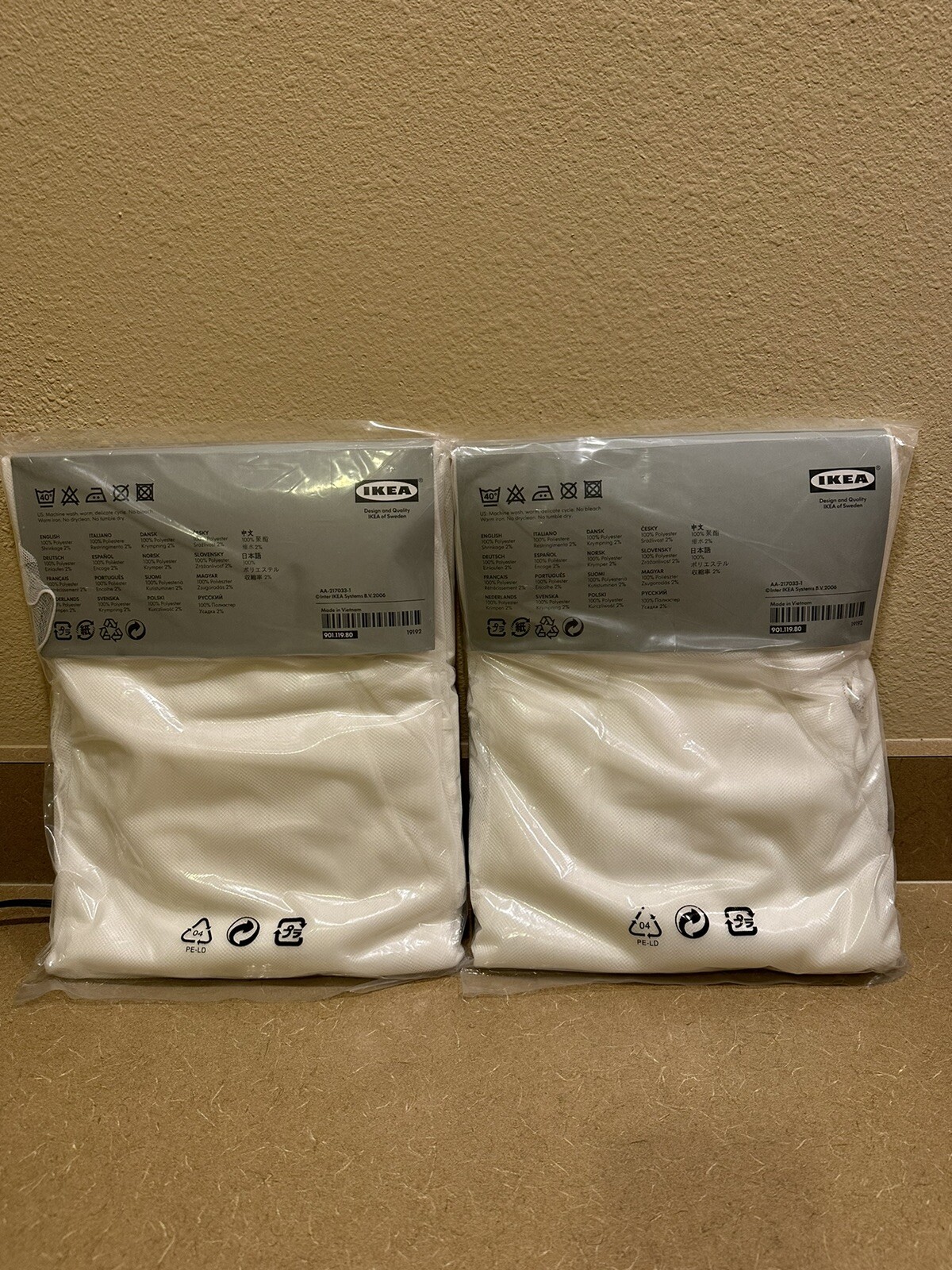 Lot 2 Packages (4 panels) Ikea Lill 110×98 White Sheer Curtain Panel NEW NIP
