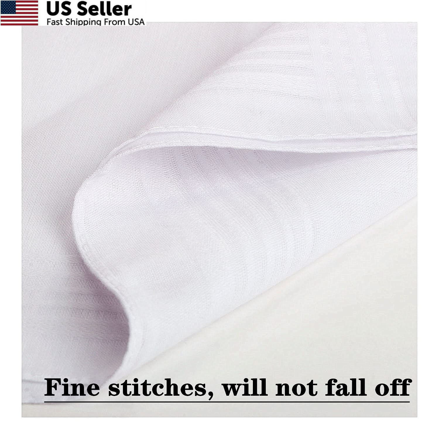Scotamalone Men’s Handkerchiefs 100% Soft Cotton White Hankie 16 INCH,