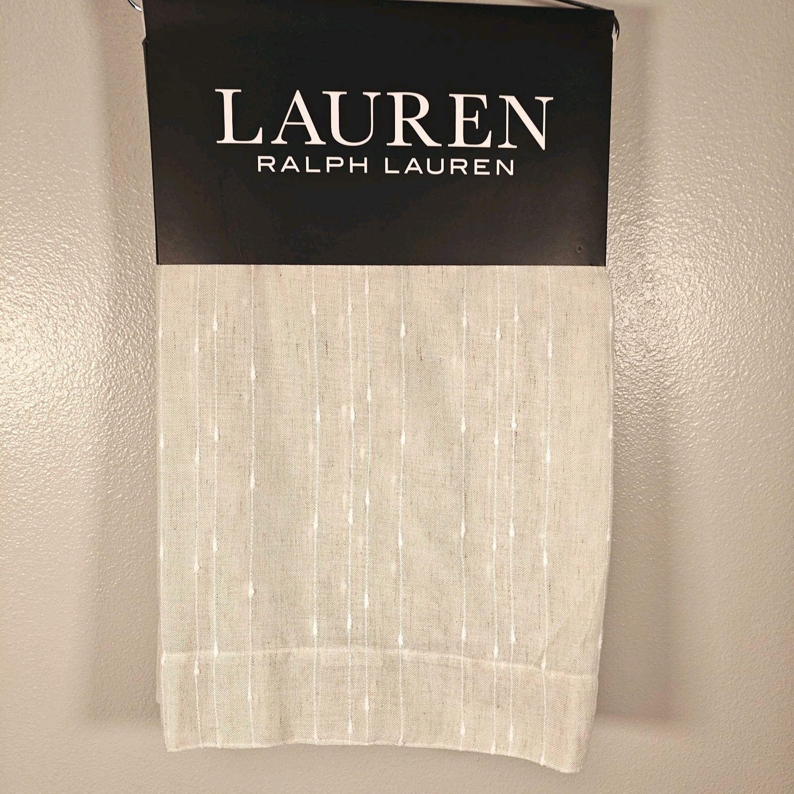 New Ralph Lauren Window Curtains 2 Panels Natural 54 x 96 Linen Back Tab Pocket