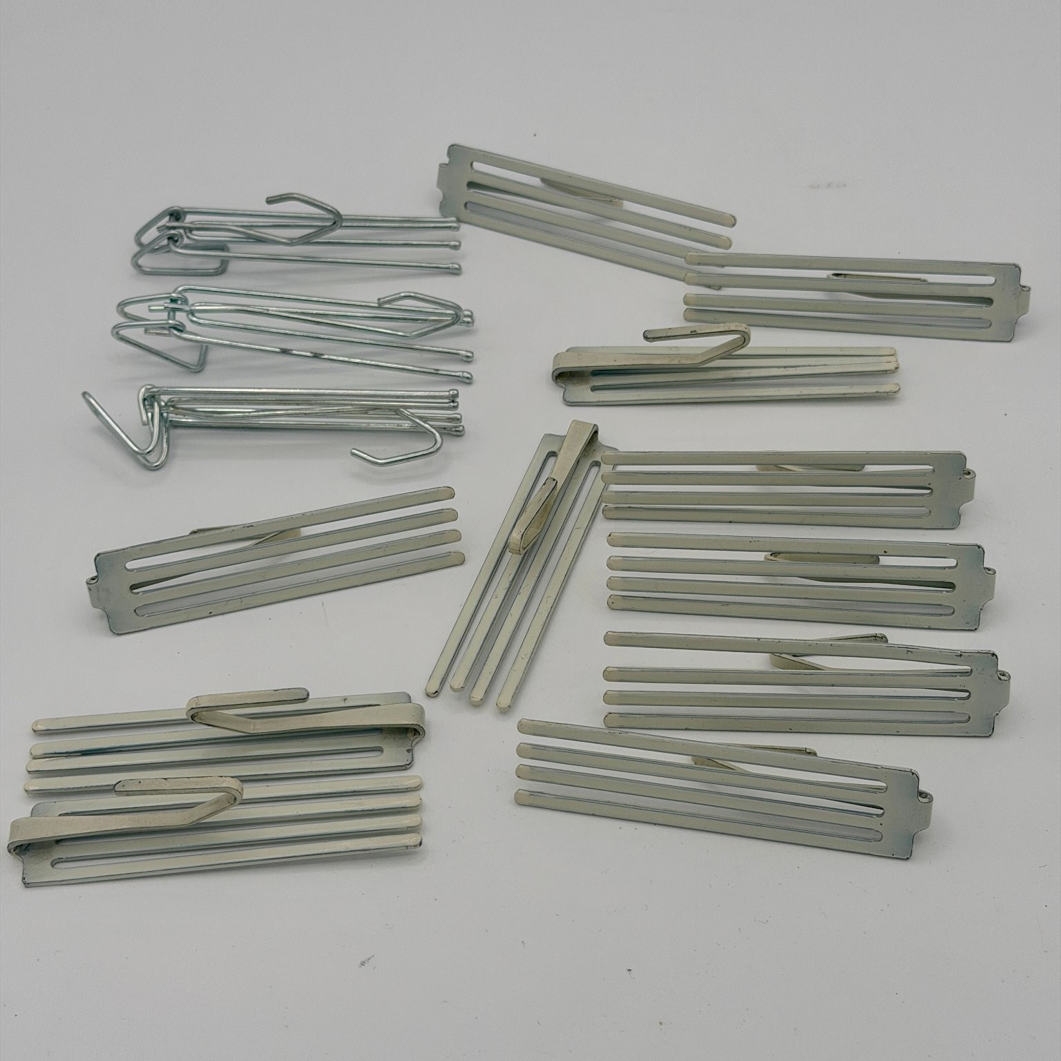 Vintage Drapery Metal Curtain Pinch Pleat Hooks Track Clips 14 Heavy Duty