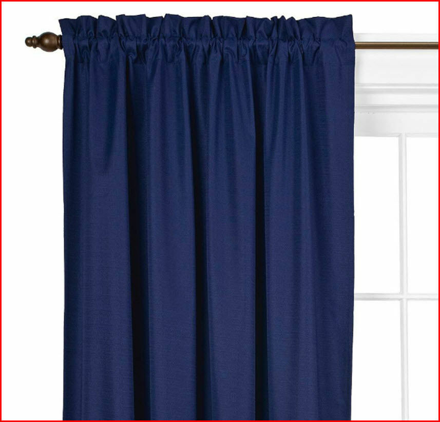 2 PANELS – Eclipse BRAXTON Drapes Curtains – THERMAL BLACKOUT – 84″ Long BLUE