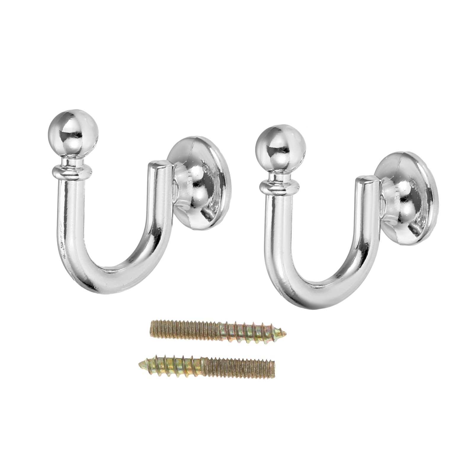Ample Decor 2 pcs Tie Hook, Curtain Tieback Hooks, Metal Tie Backs for Curtain