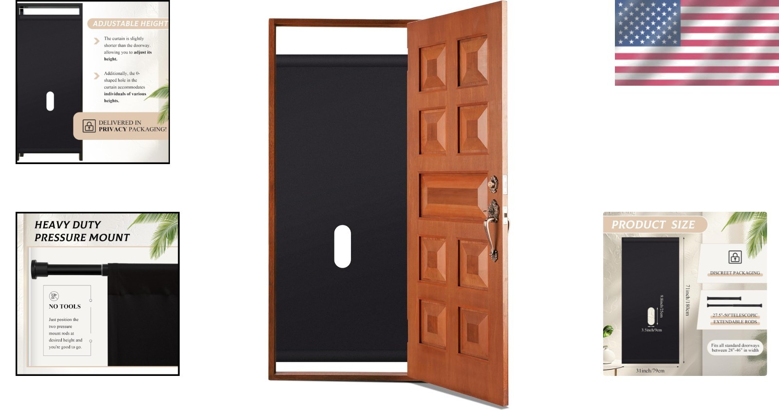 BDSM Glory Hole Kit Portable Design Adjustable for Most Standard Doorways Black