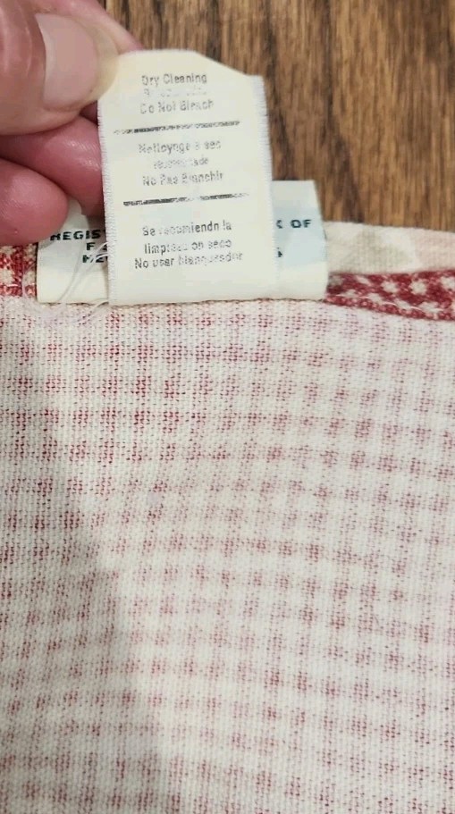 Waverly NORFOLK ROSES Red Gingham Layered Scalloped Valance 15 X 76 Cottagecore