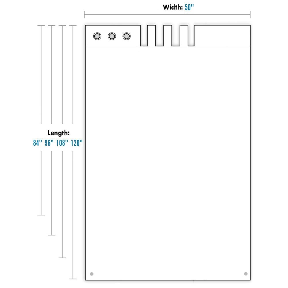 NEW Sunbrella Outdoor Curtain • 96” x 50” • Off White, Black Hardware Great item