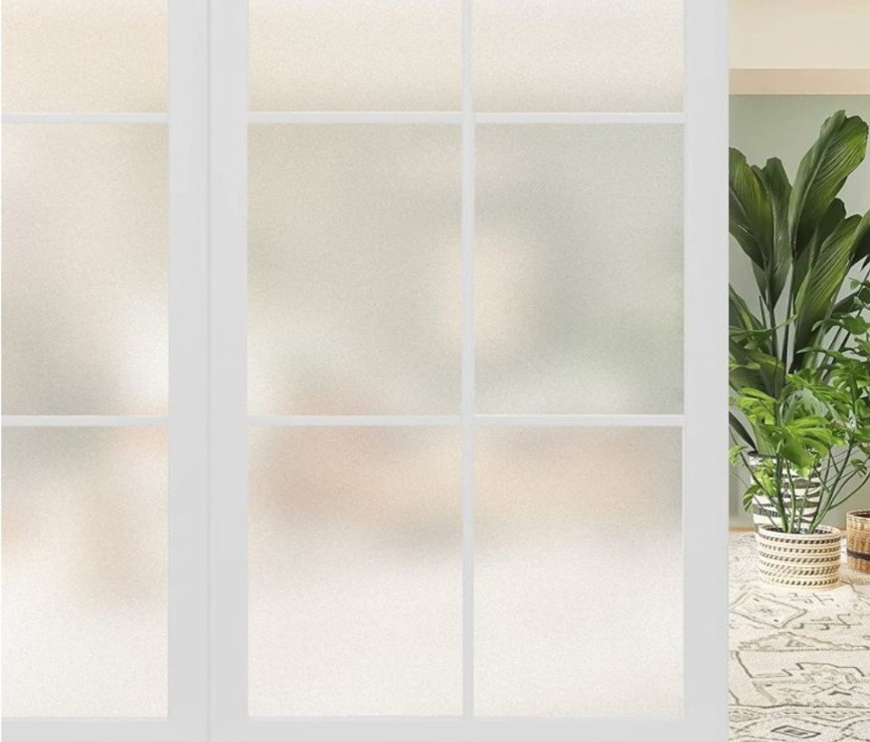 Frosted Privacy Opaque Window Film Self-adhesive White Pure Glass Sticker Tint [