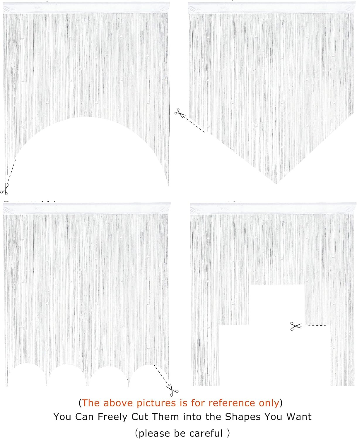Yaoyue Beaded Door String Curtain for Doorway, 39″W X 79″L, White, 1 Panel | Bea