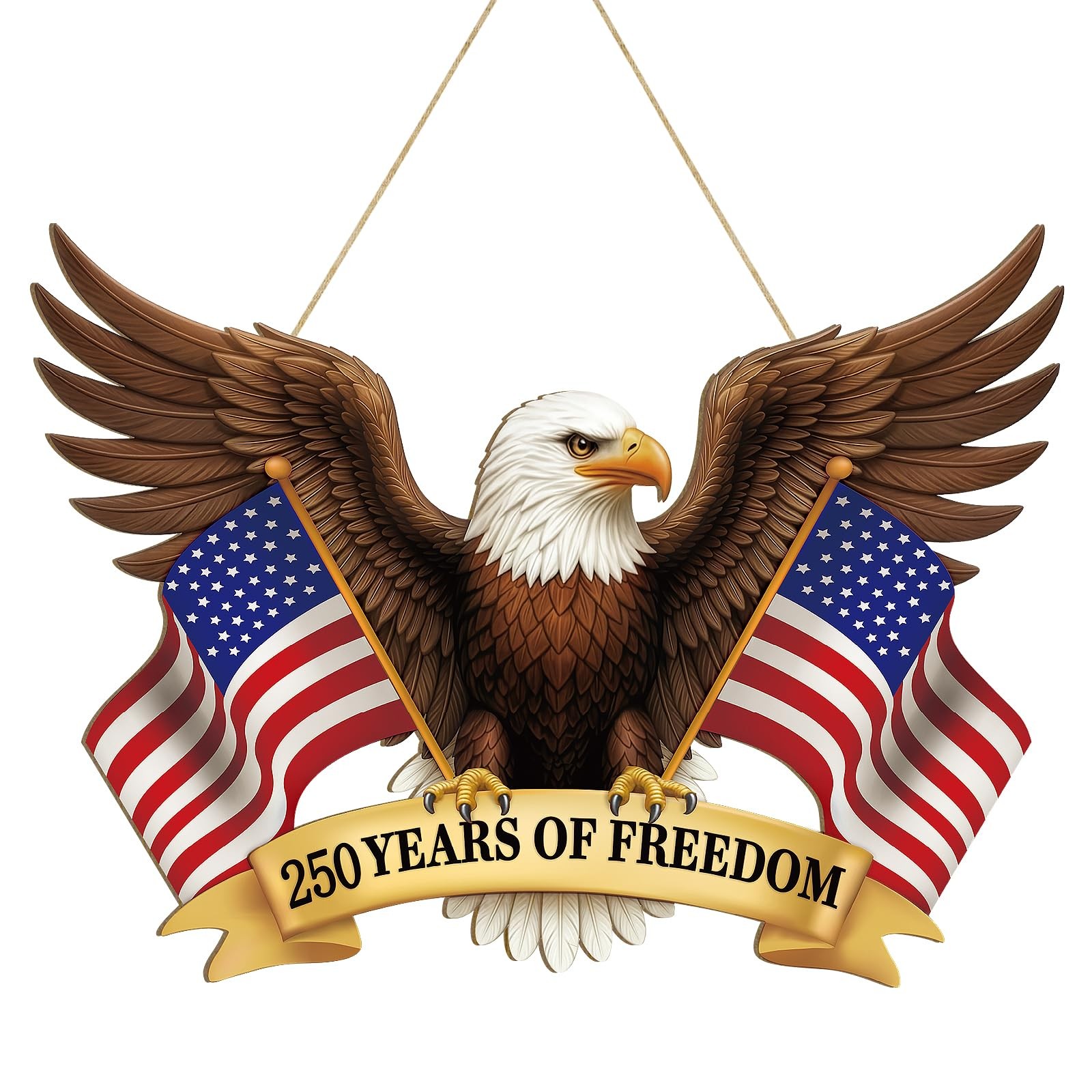 250 Anniversary 4th of July Decoration Door Wreath for Front Door Sign Patrioti