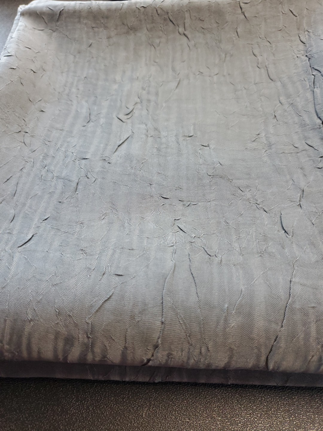 Royal Velvet 50″x 96″ Gray Crushed Voile Sheer Rod Pocket 2 Panels Curtains