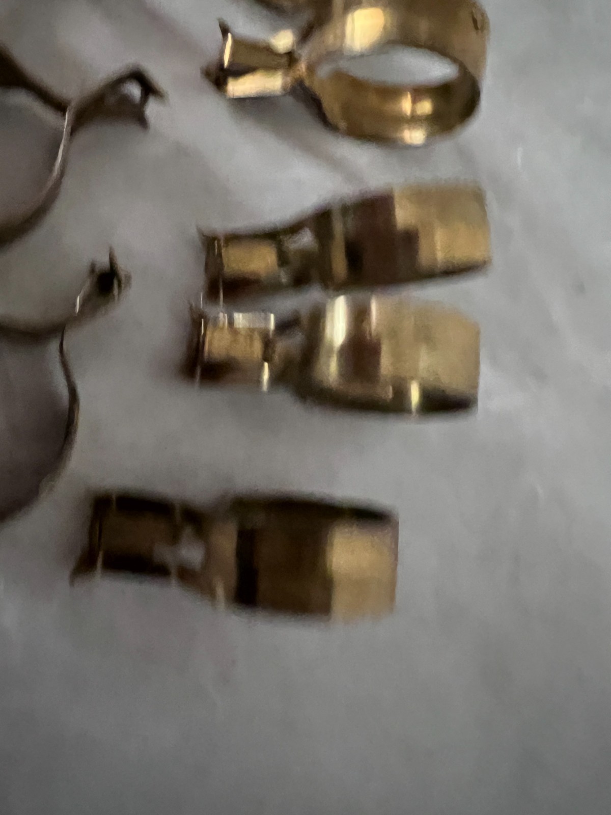 Vintage Cafe Ring Curtain Clips Light Golden Brass Color Set of 9