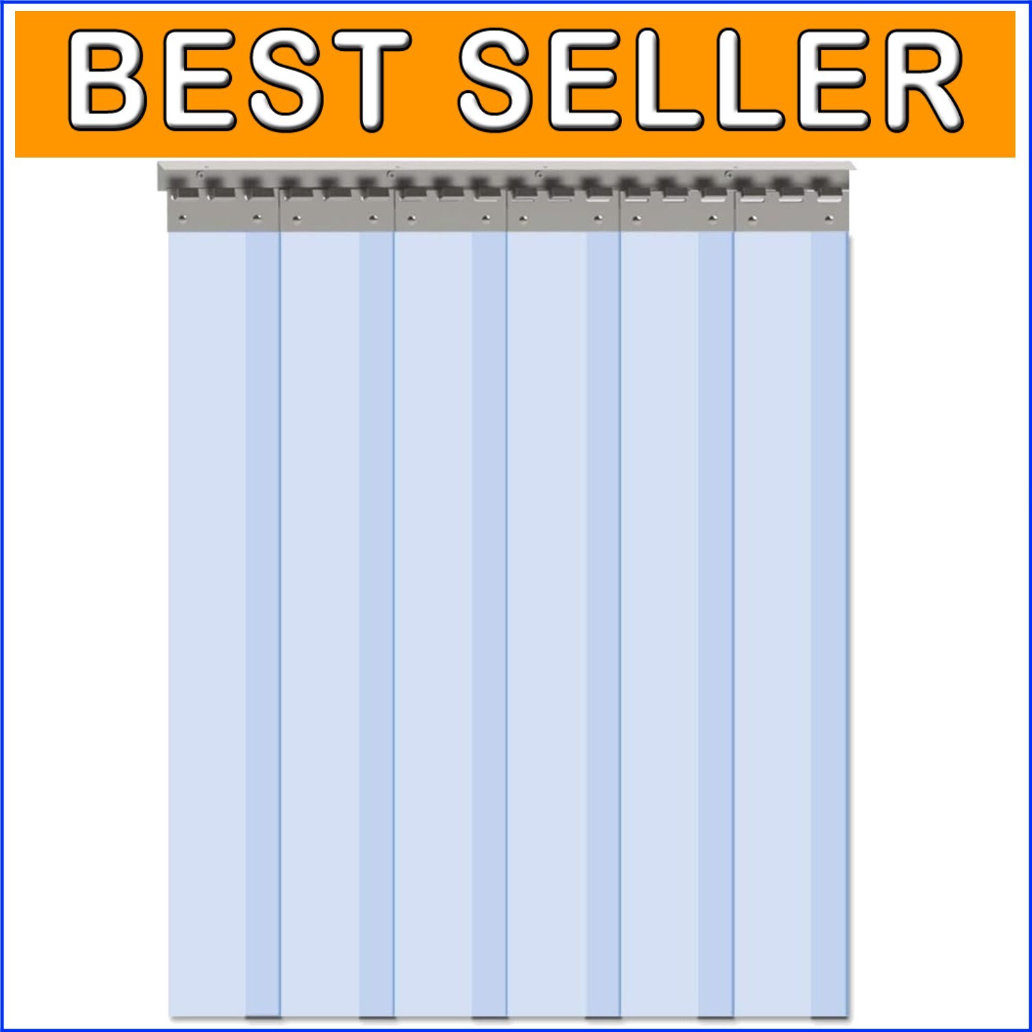6PCS 84″x36″ Clear PVC Strip Curtain – Weather-Resistant & Durable Design